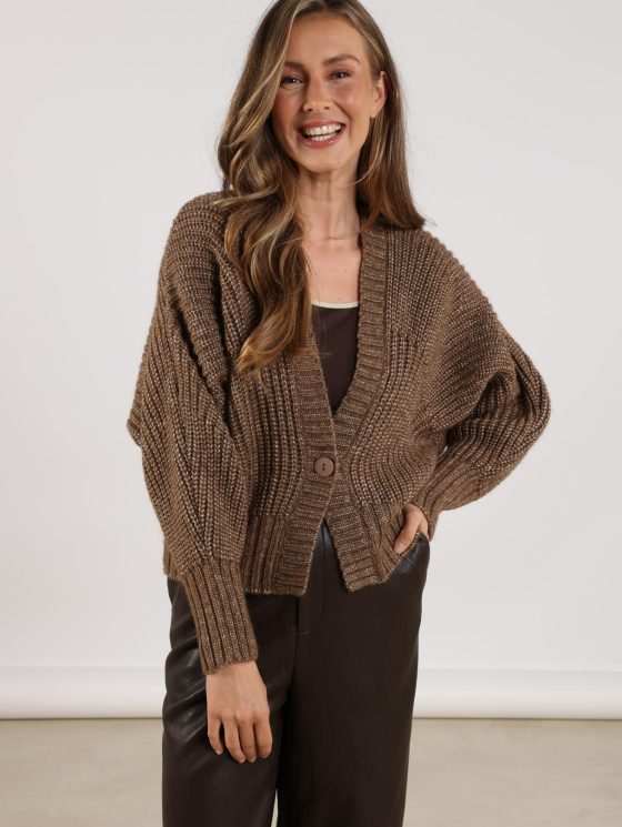 Nukus Jolijn Cardigan Vest light fango