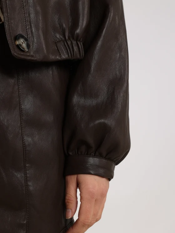 Nukus Fiene Jacket pu dark chocolate - Afbeelding 5