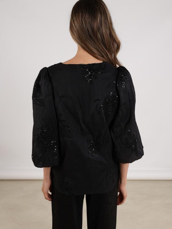 Nukus Delilah Blouse Embroidery zwart - Afbeelding 3