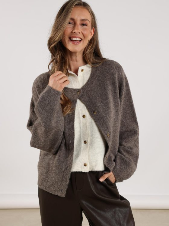 Nukus Mia Cardigan Vest fango - Afbeelding 2