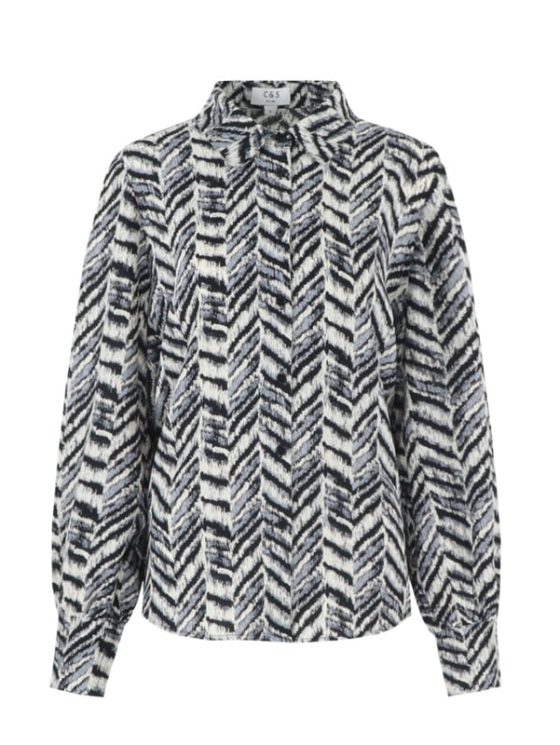 C&S Jessica Blouse skyway / zwart - Afbeelding 2
