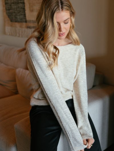 C&S Keira Knit Pullover zand