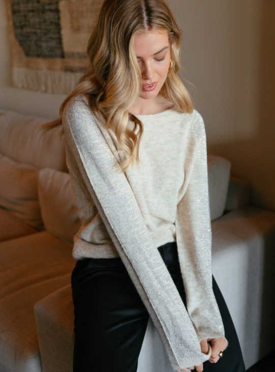 C&S Keira Knit Pullover zand