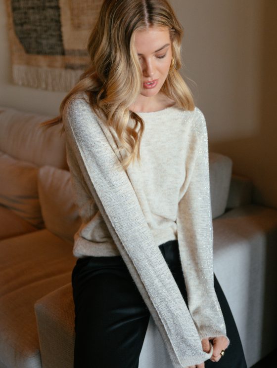 C&S Keira Knit Pullover zand