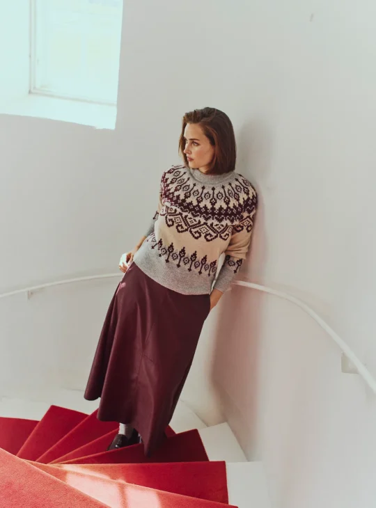 Freequent Merla Pullover moonbeam melange w. medium grey