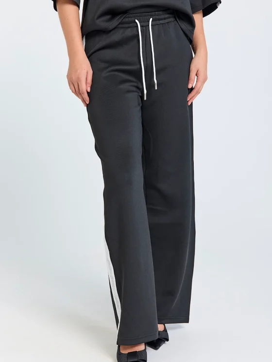 Freequent Malacy Broek black w. star offwhite - Afbeelding 2