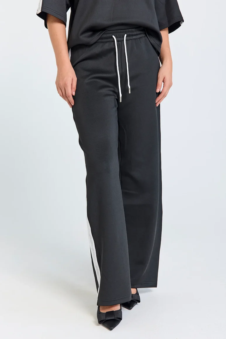 Freequent Malacy Broek black w. star offwhite - Afbeelding 2