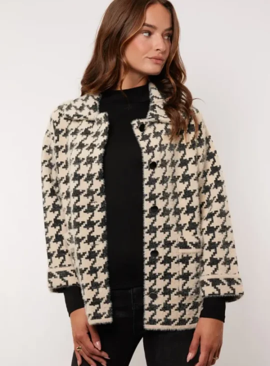 G-maxx Sana Knitting Jacket zand / zwart