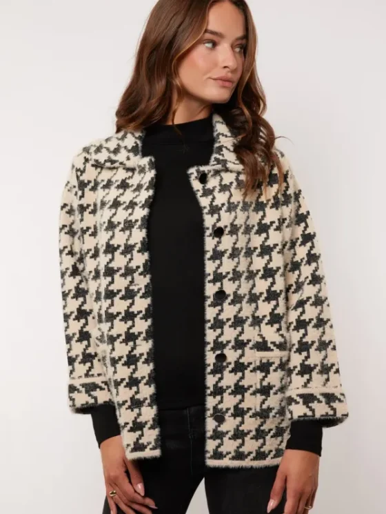 G-maxx Sana Knitting Jacket zand / zwart