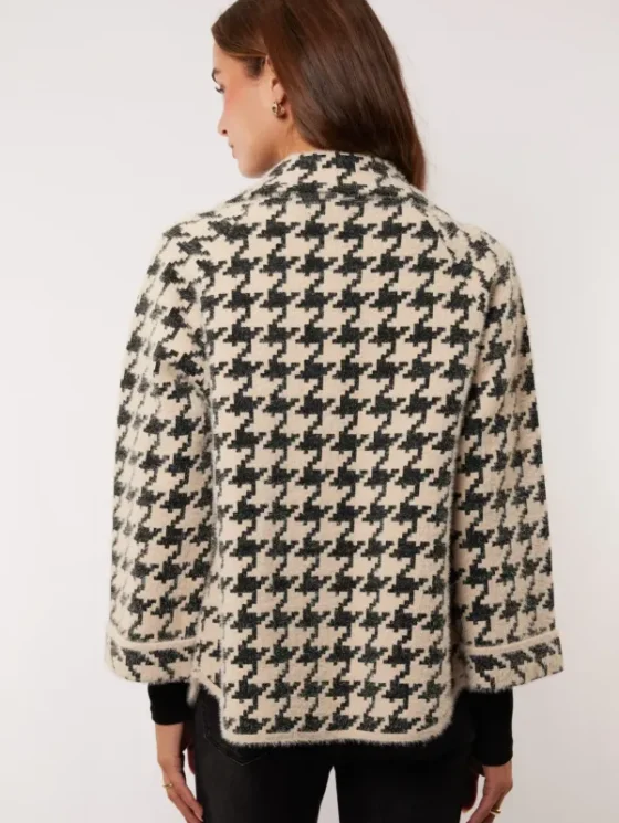 G-maxx Sana Knitting Jacket zand / zwart - Afbeelding 3
