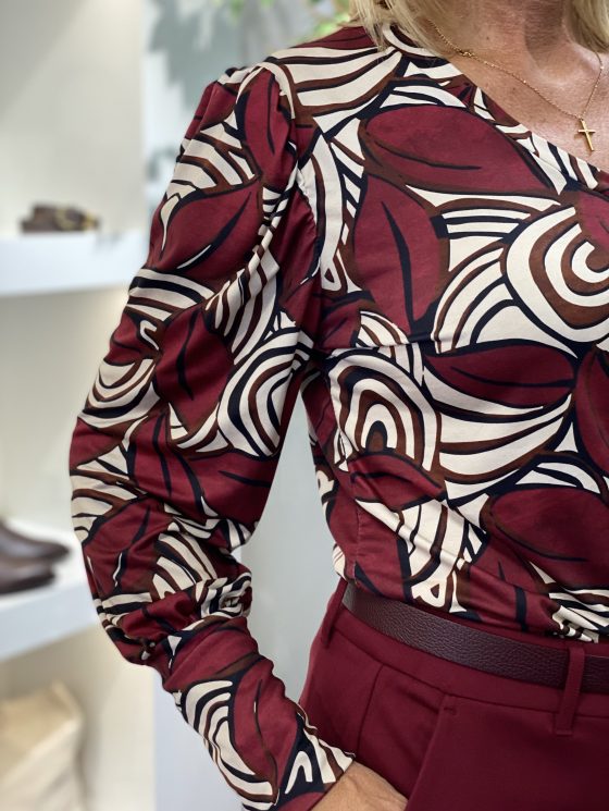 Chastar Top V-hals 0425 kit burgundy - Afbeelding 3
