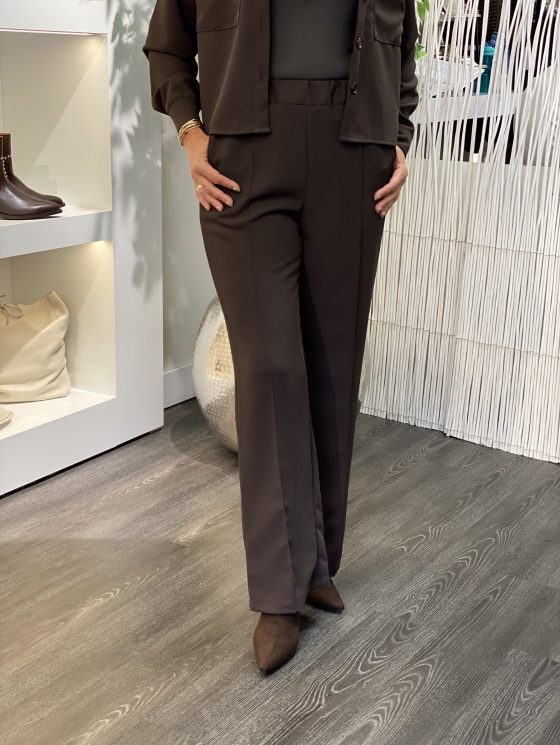 Vera Jo Wijde Pantalon espresso - Afbeelding 3