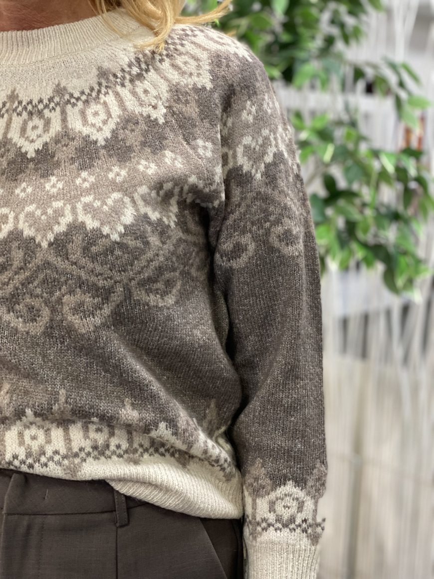 Freequent Merla Pullover trui morel melange w. moonbeam - Afbeelding 3