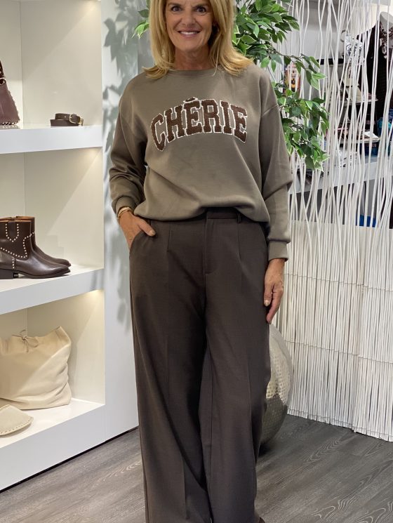 Musthaves by Elja Sweater Cherie taupe - Afbeelding 2