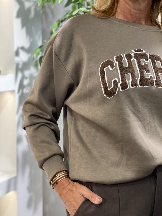 Musthaves by Elja Sweater Cherie taupe - Afbeelding 3