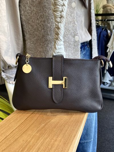 Hayley Crossbody Tas Leer Coffee Bruin T336