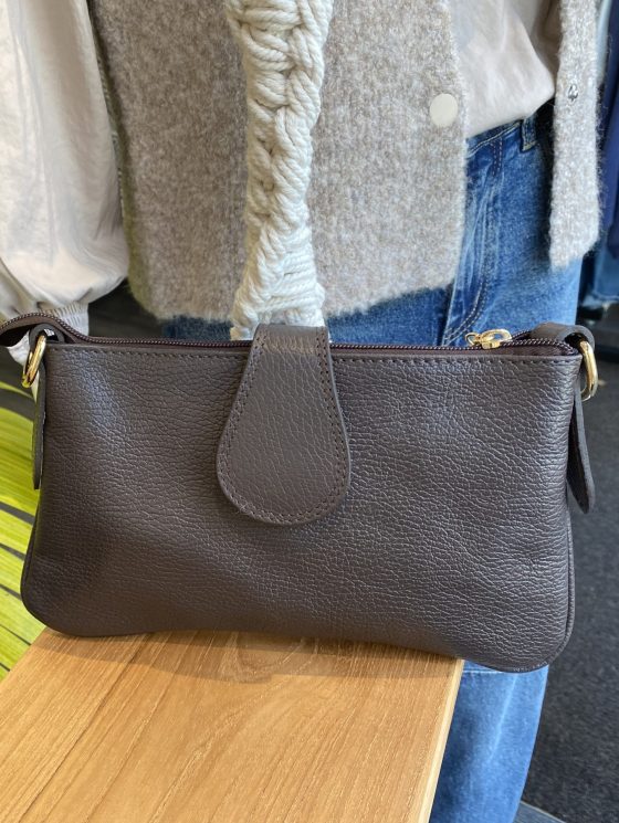 Hayley Crossbody Tas Leer Coffee Bruin T336 - Afbeelding 2
