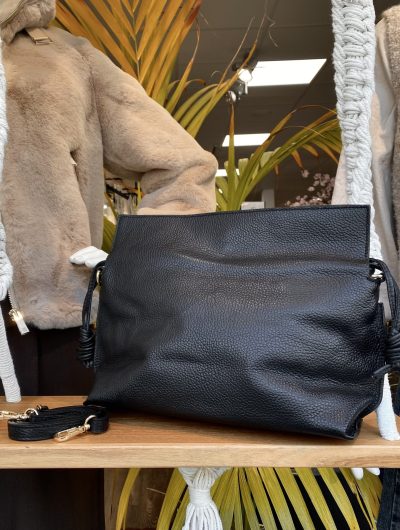 Lana Shopper Tas Leer Zwart T339