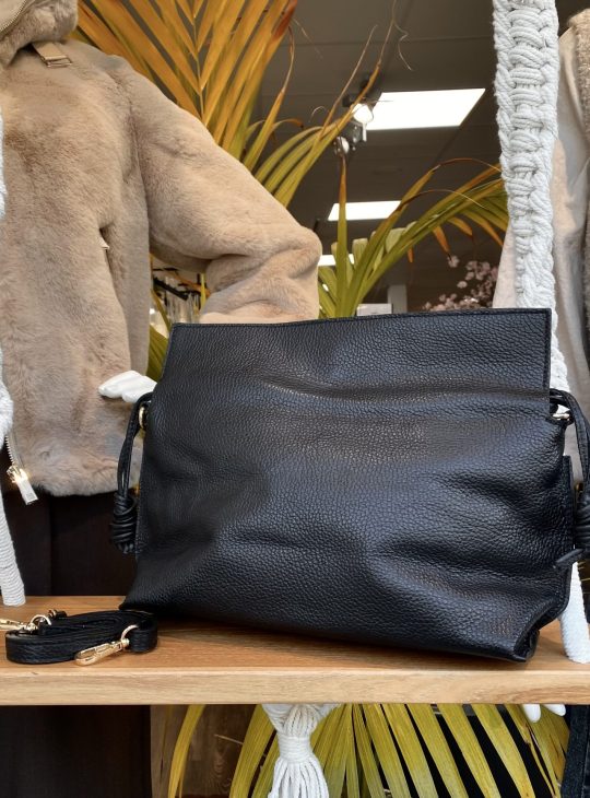 Lana Shopper Tas Leer Zwart T339