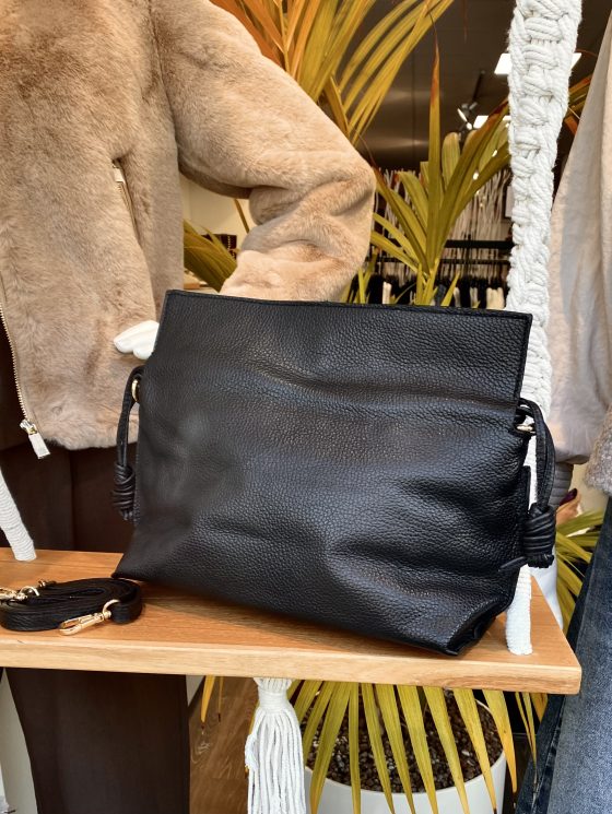 Lana Shopper Tas Leer Zwart T339 - Afbeelding 2