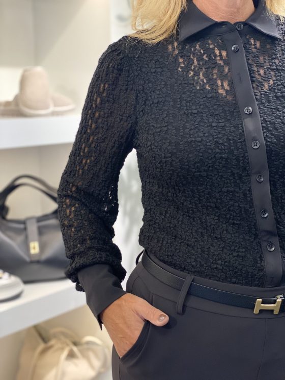 Mi Piace Kanten Blouse 202694 zwart - Afbeelding 3