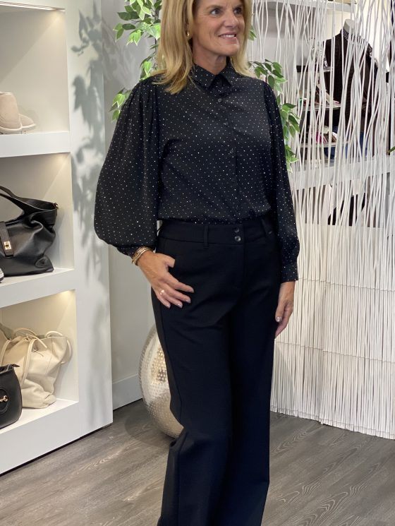 Flamant Rose Blouse CY3817A zwart - Afbeelding 2