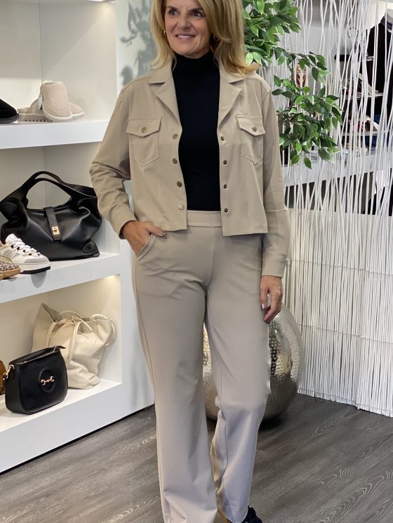 Mi Piace Bonded Travelstof Jacket 202681 latte - Afbeelding 3