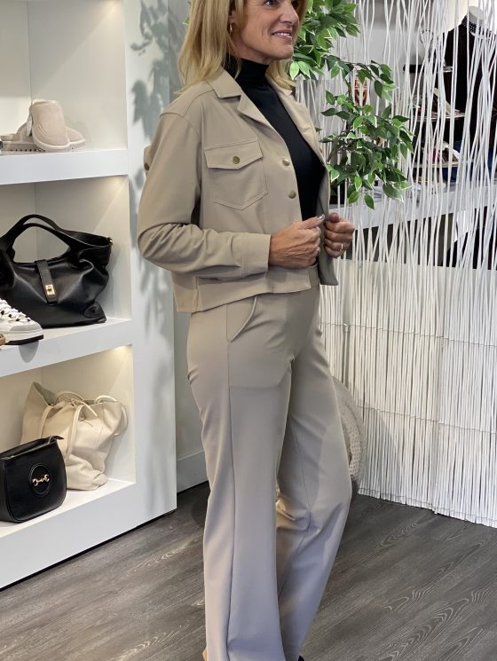 Mi Piace Bonded Travelstof Jacket 202681 latte - Afbeelding 2