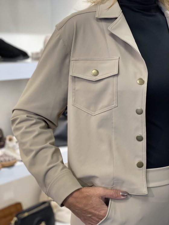 Mi Piace Bonded Travelstof Jacket 202681 latte - Afbeelding 4