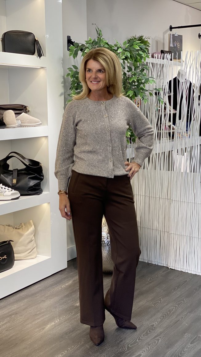 Red Button Ajour Sparkle Cardigan truffle - Afbeelding 2