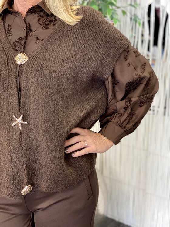 Gricceri Gilet espresso - Afbeelding 3