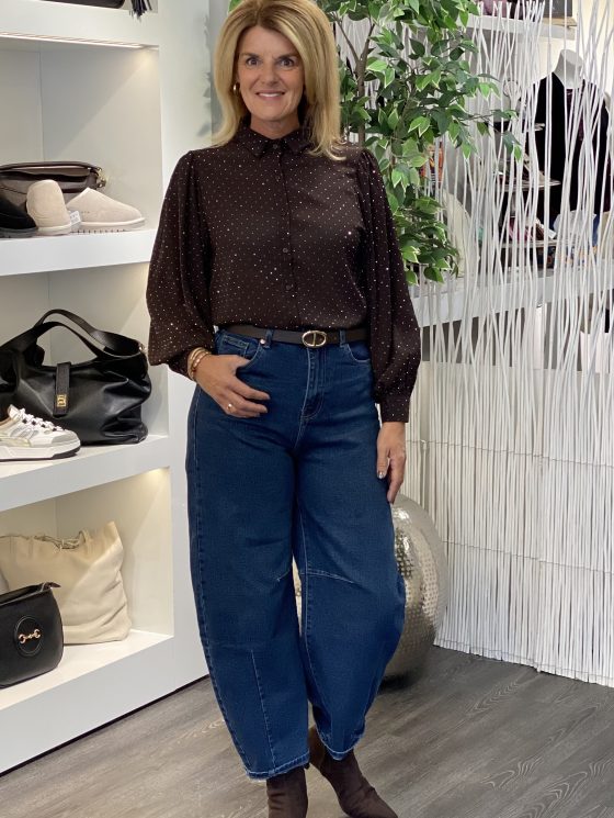 Flamant Rose Blouse CY3817K espresso - Afbeelding 2