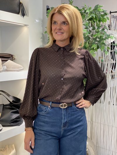 Flamant Rose Blouse CY3817K espresso