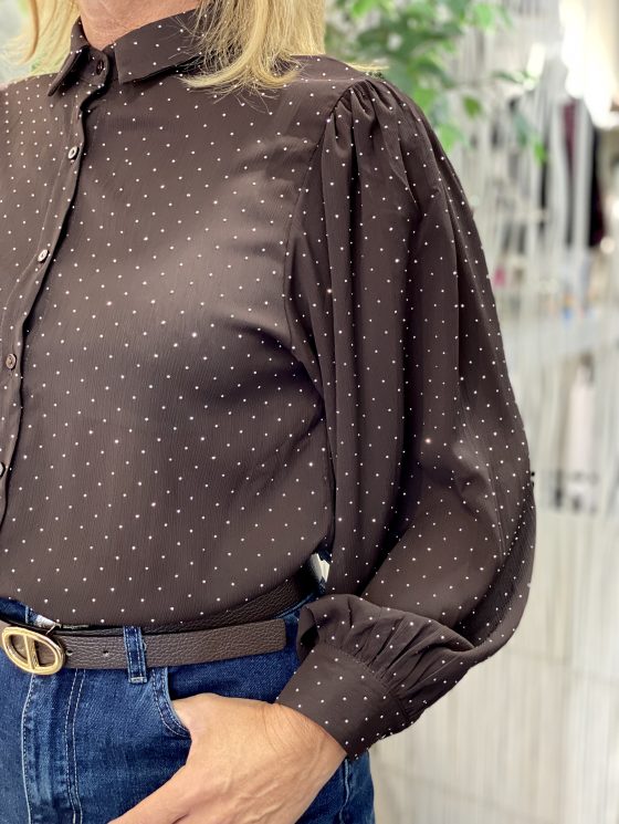 Flamant Rose Blouse CY3817K espresso - Afbeelding 3