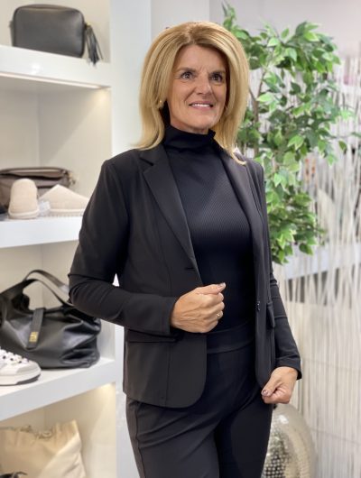 Mi Piace Bonded Travelstof Blazer 202646 zwart