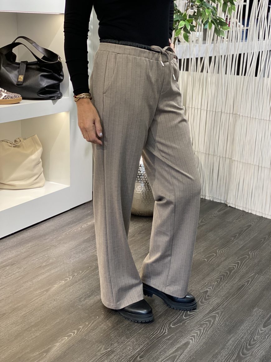 Red Button Colette Punta Pinstripe Sporty Broek L32 warm taupe - Afbeelding 3