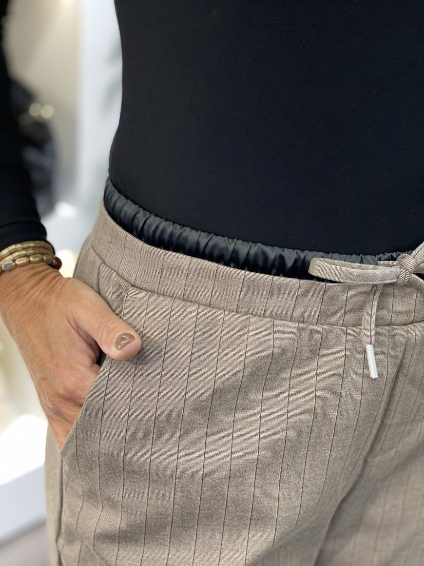 Red Button Colette Punta Pinstripe Sporty Broek L32 warm taupe - Afbeelding 4