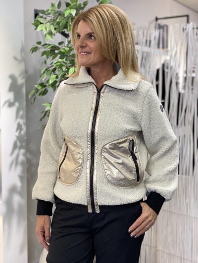 Luhta Iskoinen Teddy Fleece Jas powder silver
