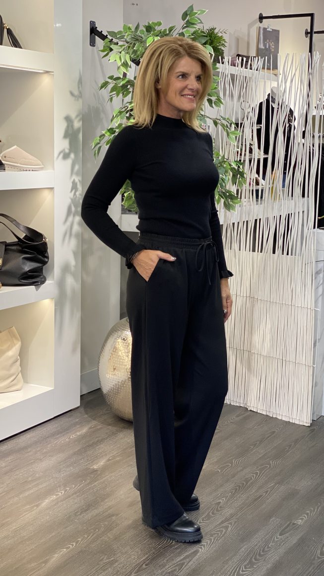 Freequent Nanni Wijde Broek zwart