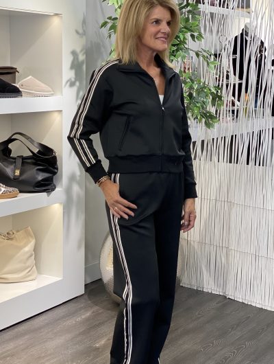 Azzurro Trainingsbroek Oldschool A9773 zwart