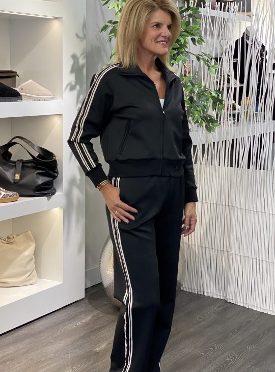 Azzurro Trainingsbroek Oldschool A9773 zwart