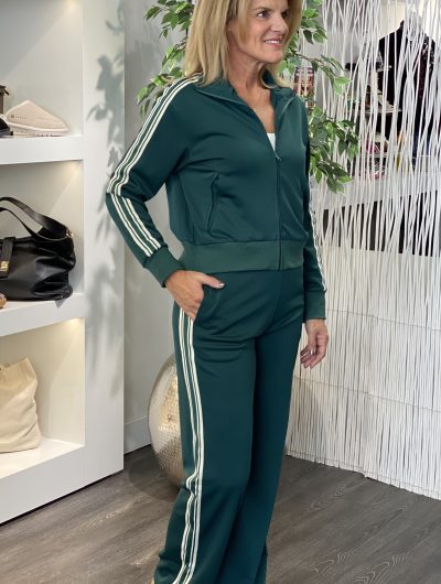 Azzurro Trainingsbroek Oldschool A9773 groen