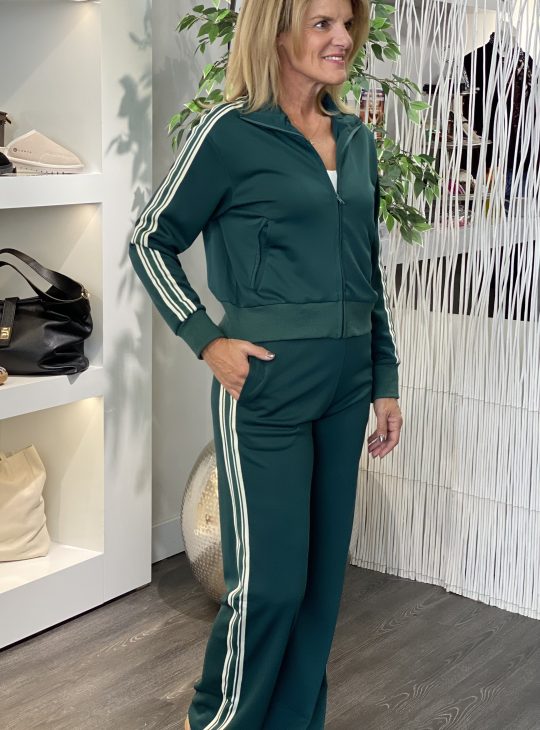 Azzurro Trainingsbroek Oldschool A9773 groen