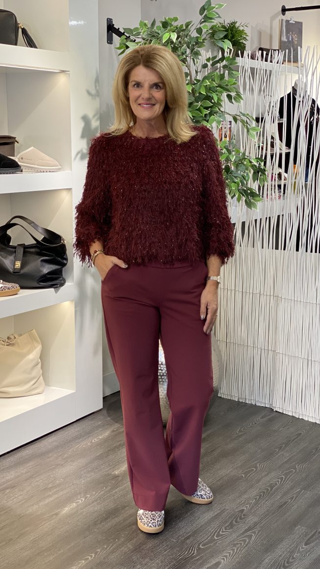 Flamant Rose Pino Trui CY5284D bordeaux - Afbeelding 2