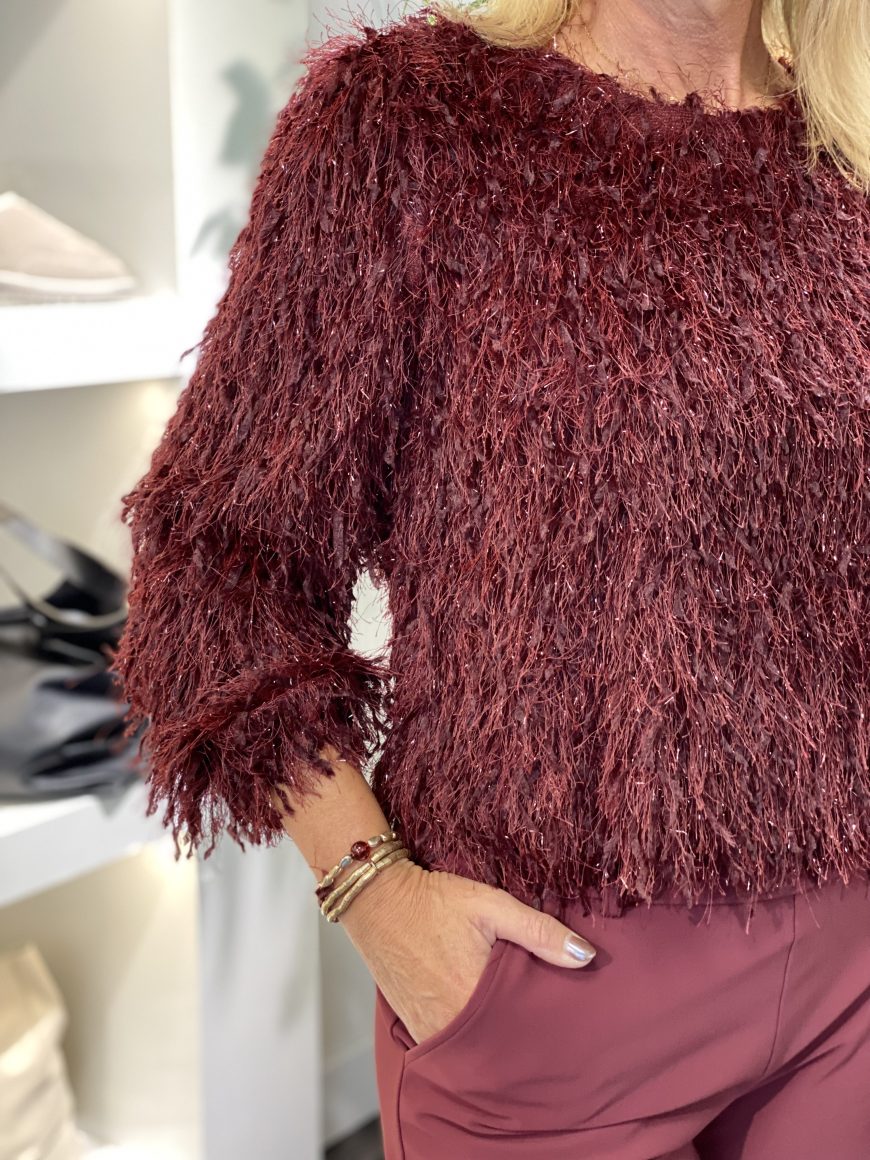 Flamant Rose Pino Trui CY5284D bordeaux - Afbeelding 3