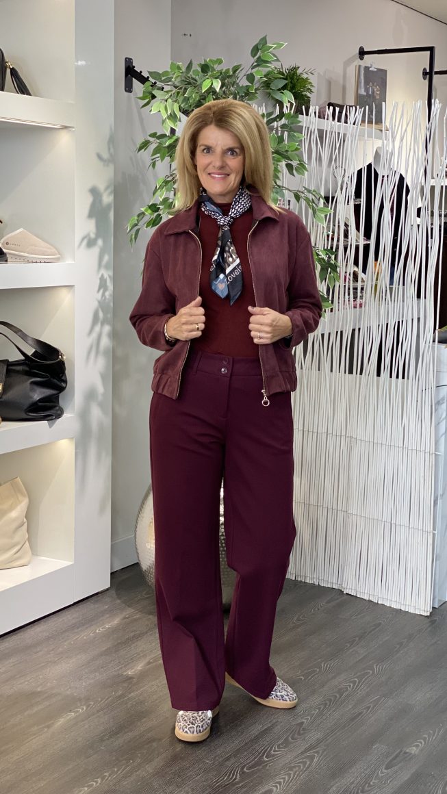 Musthaves by Elja Suedine Jasje aubergine - Afbeelding 2