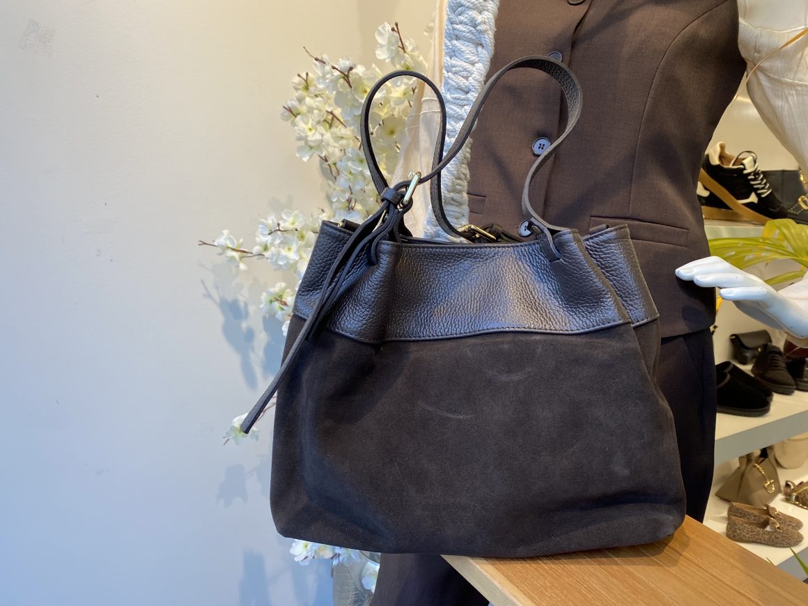 Ayra Buideltas Suede-Leer Donkerbruin T357 - Afbeelding 2