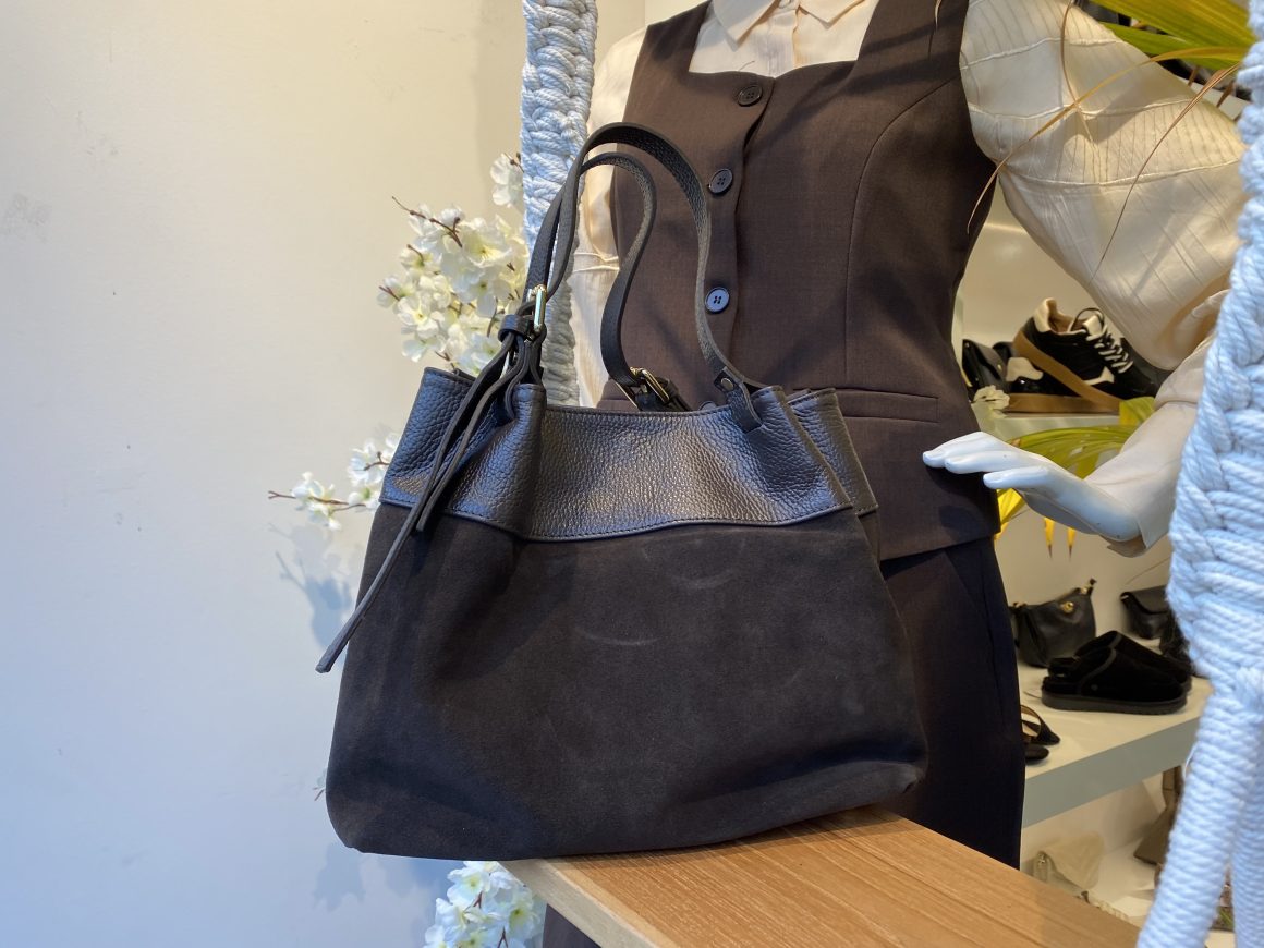 Ayra Buideltas Suede-Leer Donkerbruin T357