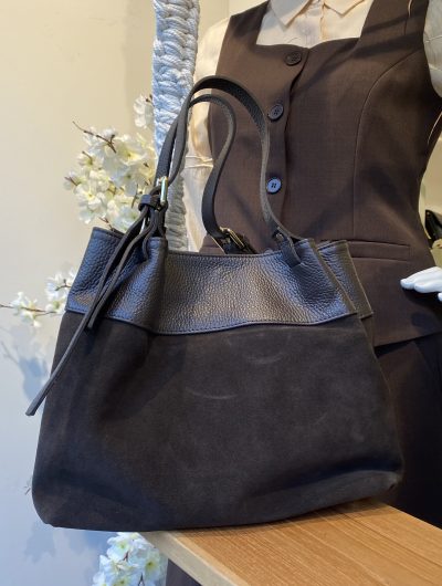 Ayra Buideltas Suede-Leer Donkerbruin T357