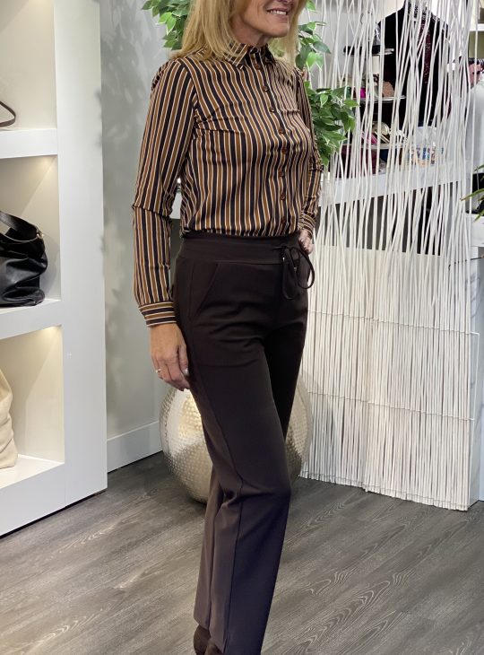 Mi Piace Travelstof Bonded Broek 202753 espresso